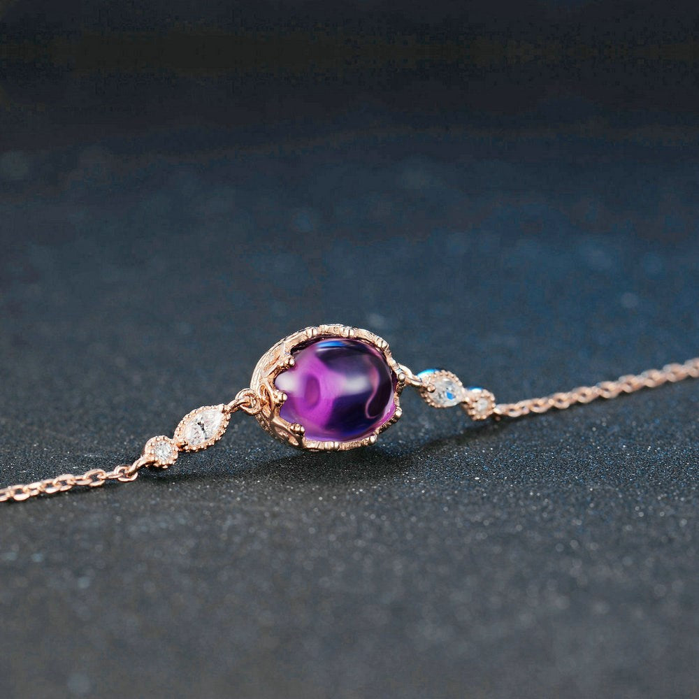 Amethyst rose gold bracelet