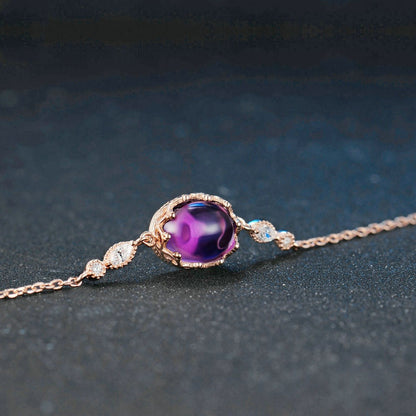 Amethyst rose gold bracelet