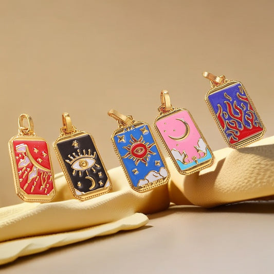 Stainless Steel Tarot Electroplated Pendant