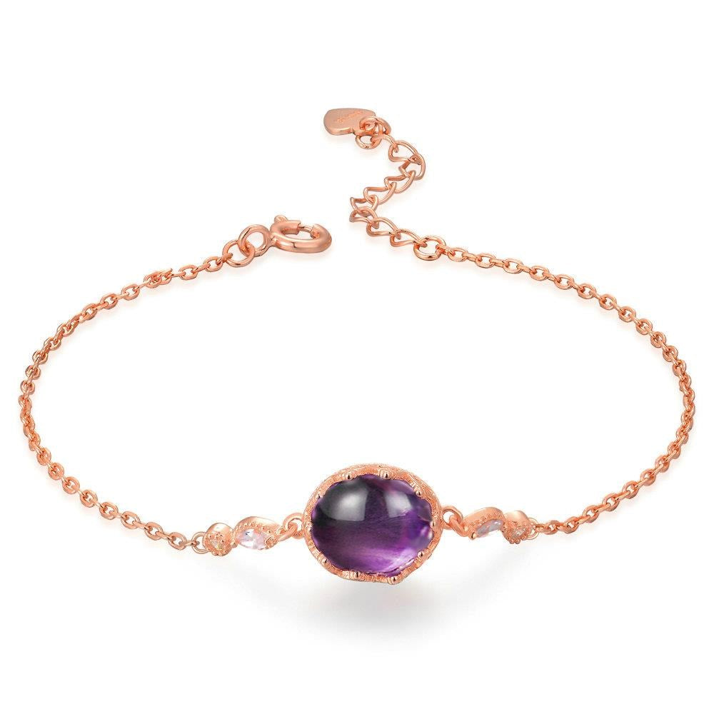 Amethyst rose gold bracelet