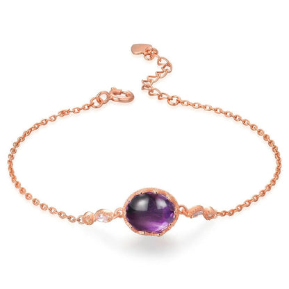 Amethyst rose gold bracelet