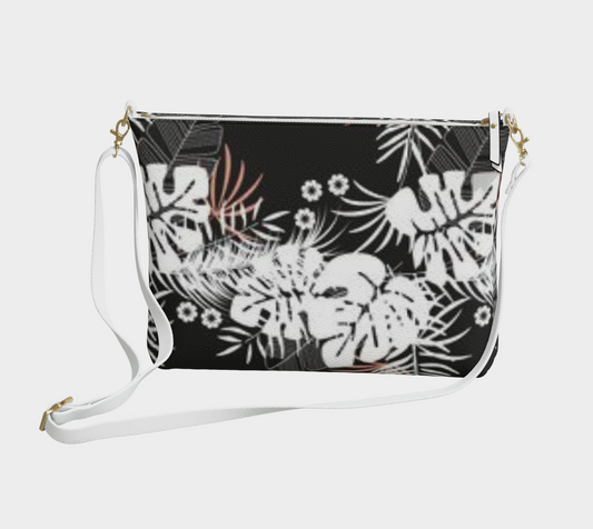Karma Kustoms-Vegan Leather-Crossbody Purse-Hibiscus