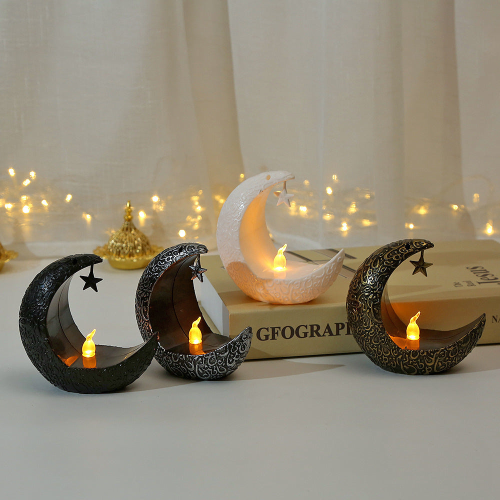 Star & Moon Candlestick Arabian Lantern Electric