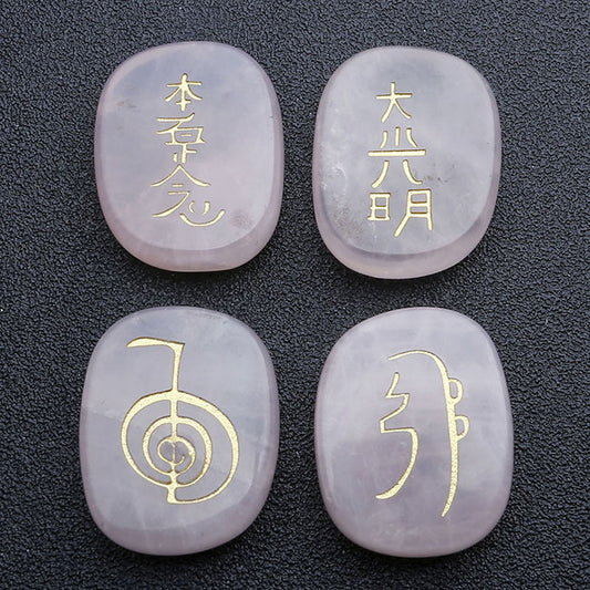 Four Stones Reiki Symbol Flat Oval