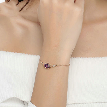 Amethyst rose gold bracelet