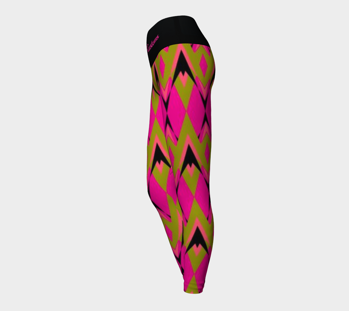 Karma Kustoms Pink Pop Deco Yoga Leggings