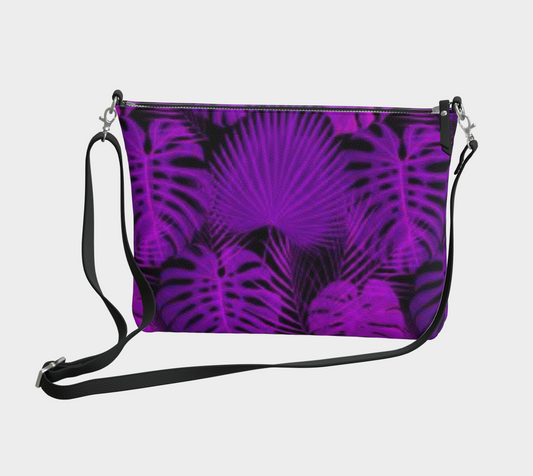 Karma Kustoms-Vegan Leather-Crossbody Purse-Tropical 1980's