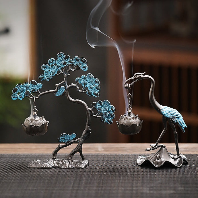Crane or Tree of Life Incense Holder