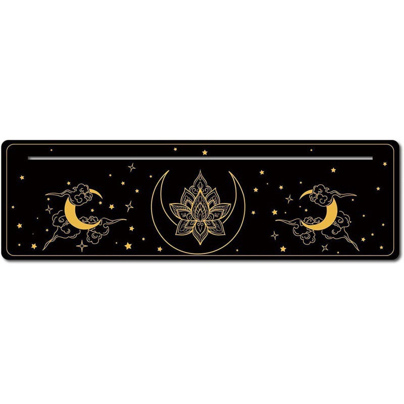 Black New Moon Shape Wooden Tarot Card Clamp Bracket Base Decoration