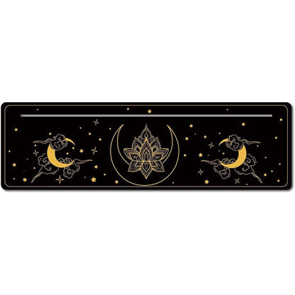 Black New Moon Shape Wooden Tarot Card Clamp Bracket Base Decoration