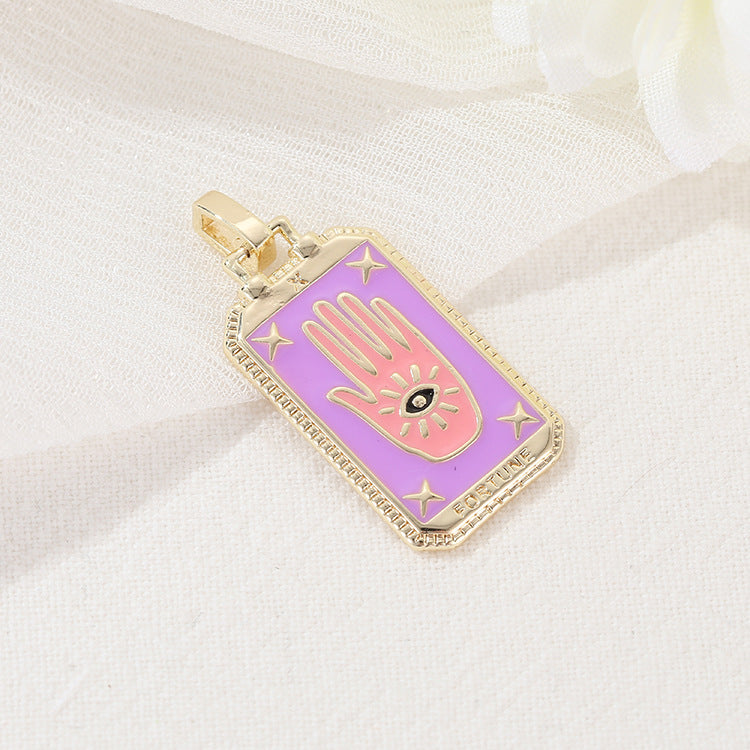 European And American Tarot Card Pendant