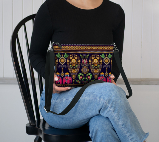 Karma Kustoms-Vegan Leather-Crossbody Purse-Elephants Of India