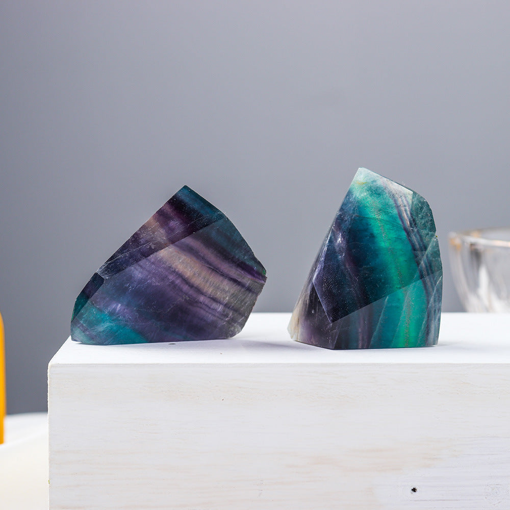 Rainbow Fluorite Polyhedron Stones and Crystals