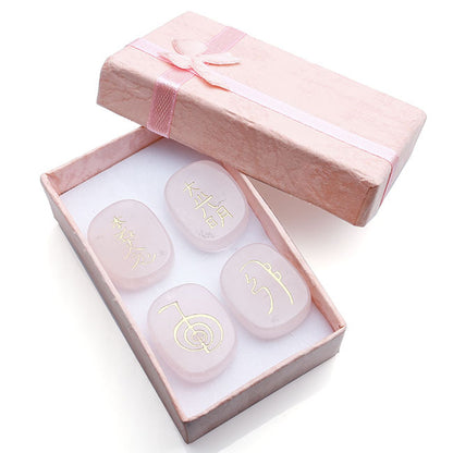 Four Stones Reiki Symbol Flat Oval