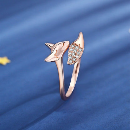 Rose Gold Fox Ring