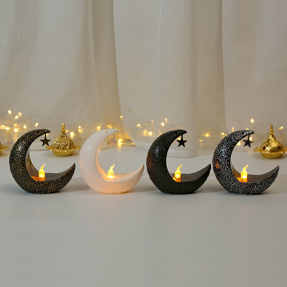 Star & Moon Candlestick Arabian Lantern Electric