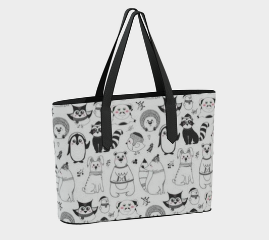 Karma Kustoms-Vegan Leather-Tote Bag-Winter Animals
