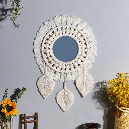 Boho Round Wall Mirror Mural