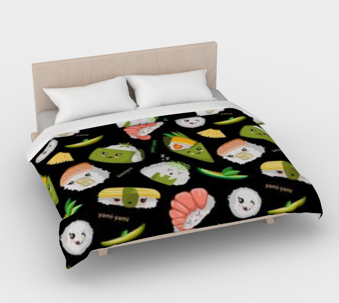 Karma Kustoms Kawaii Sushi Duvet Cover