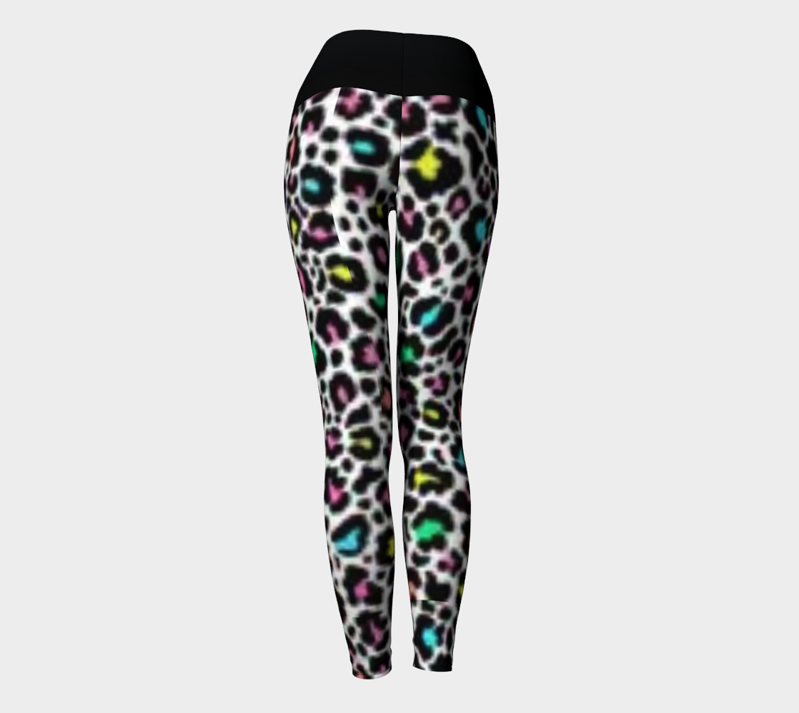 Karma Kustoms Neon Leopard Print Yoga Leggings