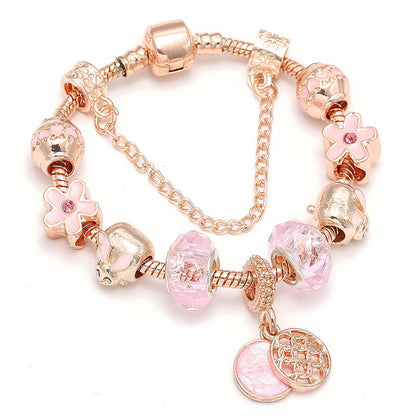 Rose Gold Love Charm Bracelet