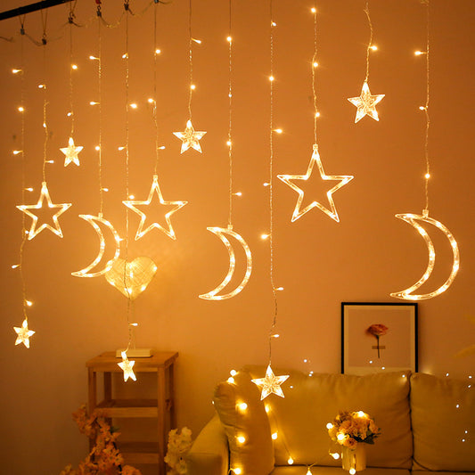 Led Star And Moon String Lights
