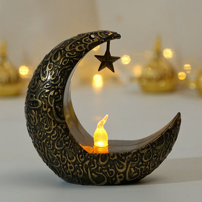 Star & Moon Candlestick Arabian Lantern Electric