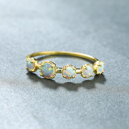 Electroplated Gold Opal Ring