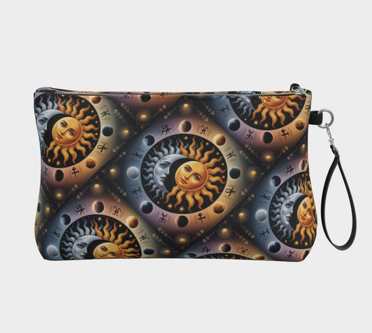 Karma Kustoms Solar Eclipse Vegan Leather Makeup Bag