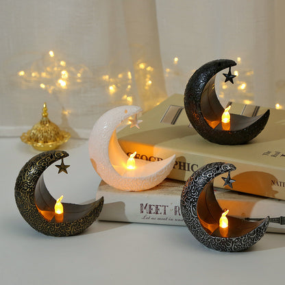 Star & Moon Candlestick Arabian Lantern Electric