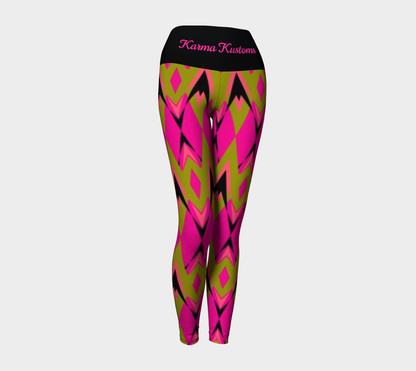 Karma Kustoms Pink Pop Deco Yoga Leggings