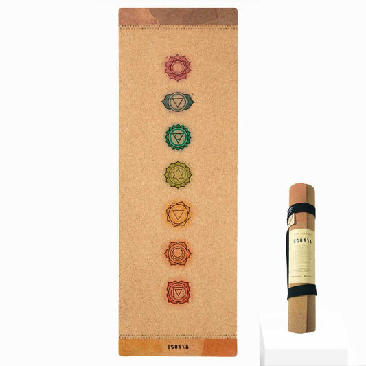 Chakras Alignment Cork Yoga Mat | 4.5MM