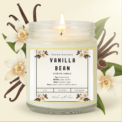 Karma Kustoms Vanilla Bean Candle 9OZ