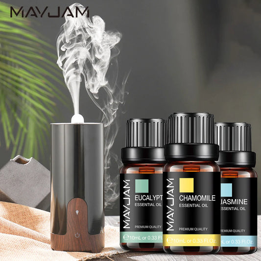 MAYJAM 10ML Lavender Lemongrass Jasmine Vanilla Eucalyptus Rose Lemon Essential Oil