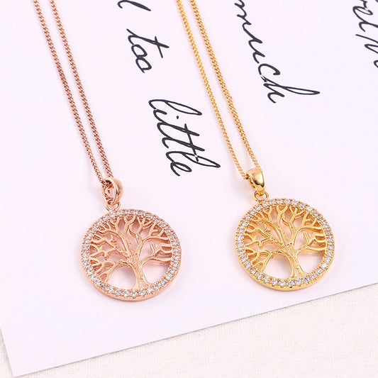 Gold Plated Tree Of Life Necklace