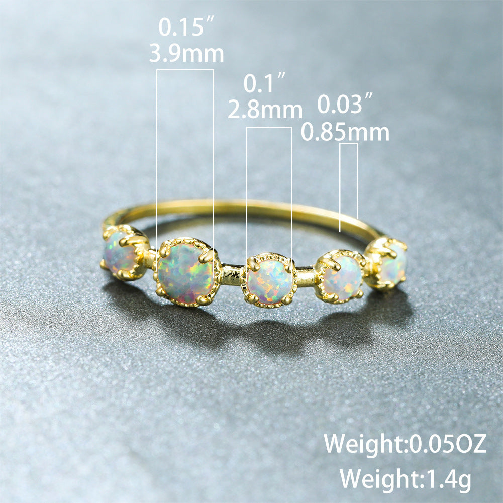 Electroplated Gold Opal Ring