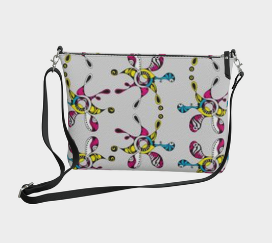 Karma Kustoms-Vegan Leather-Crossbody Purse-Floral Surrealism
