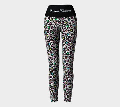 Karma Kustoms Neon Leopard Print Yoga Leggings