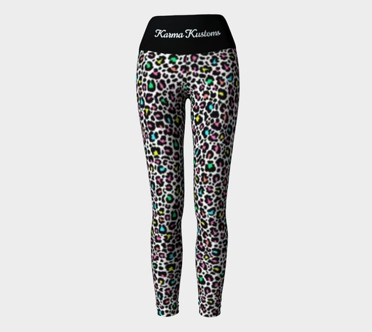 Karma Kustoms Neon Leopard Print Yoga Leggings