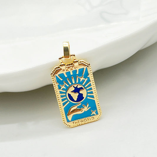 European And American Tarot Card Pendant