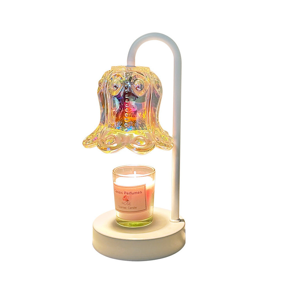 Colorful Glass Bedside Candle Melting Lamp