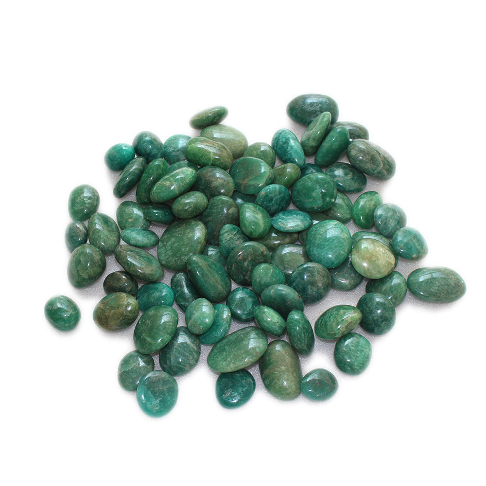 Natural Amazonite Quartz Crystal Palm Stone Chakra Gemstone