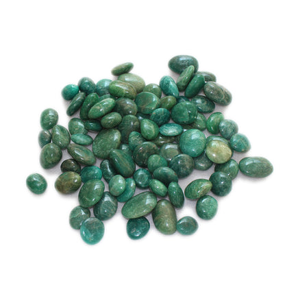 Natural Amazonite Quartz Crystal Palm Stone Chakra Gemstone