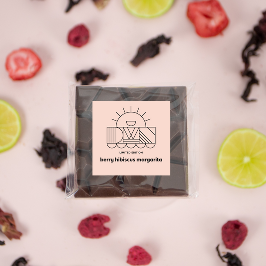 berry hibiscus margarita chocolate bar
