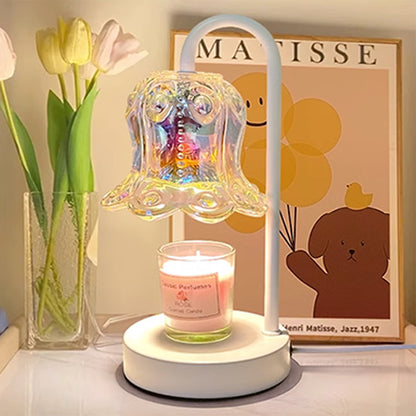 Colorful Glass Bedside Candle Melting Lamp