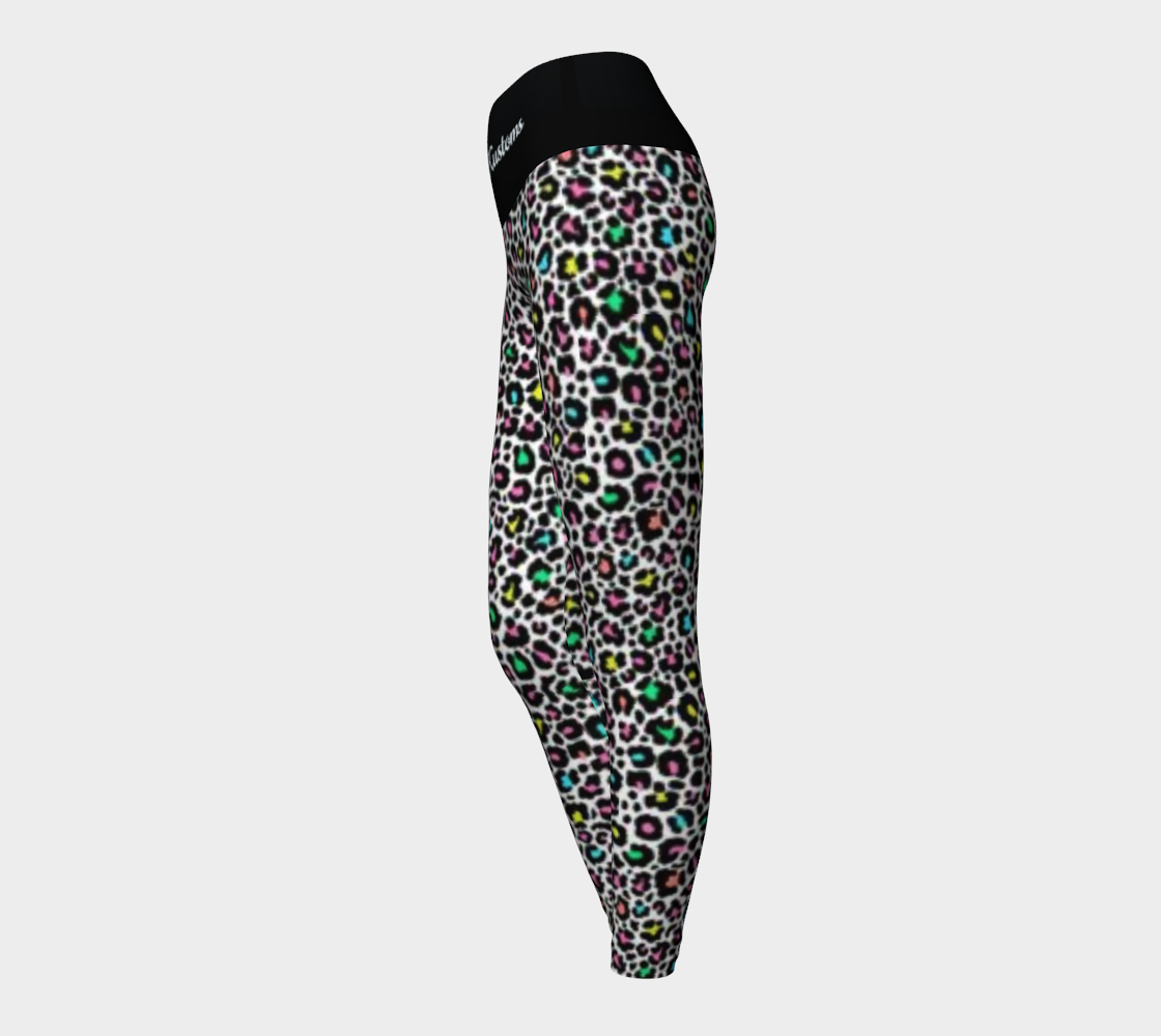 Karma Kustoms Neon Leopard Print Yoga Leggings