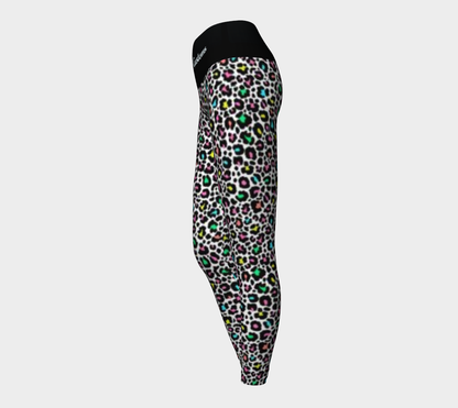 Karma Kustoms Neon Leopard Print Yoga Leggings