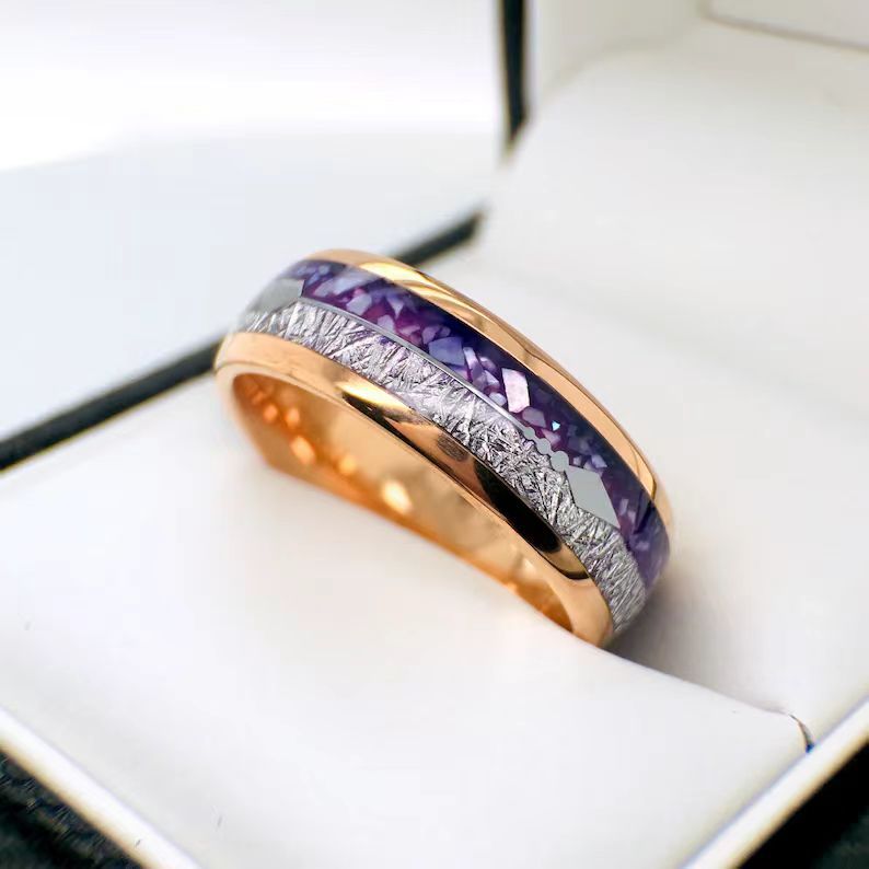 Rose Gold Amethyst Arrow Ring