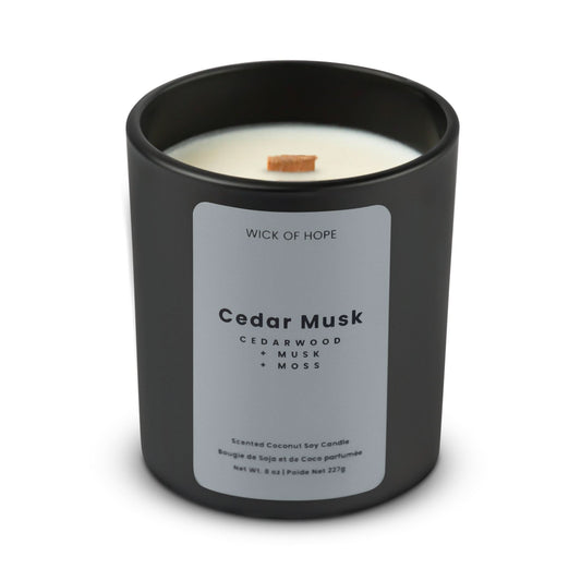 Cedar Musk Candle | Cedarwood + Moss