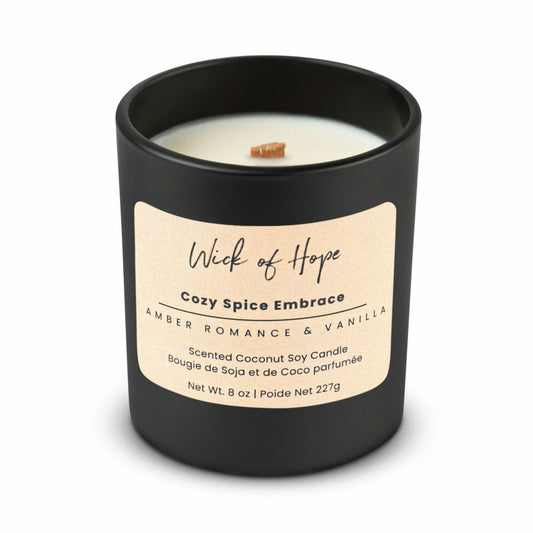 Cozy Spice Embrace Candle | Amber Romance + Vanilla